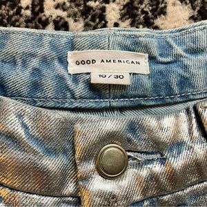 Limited edition Good American 90s jean pants indigo silver 10 30 blue SALE denim